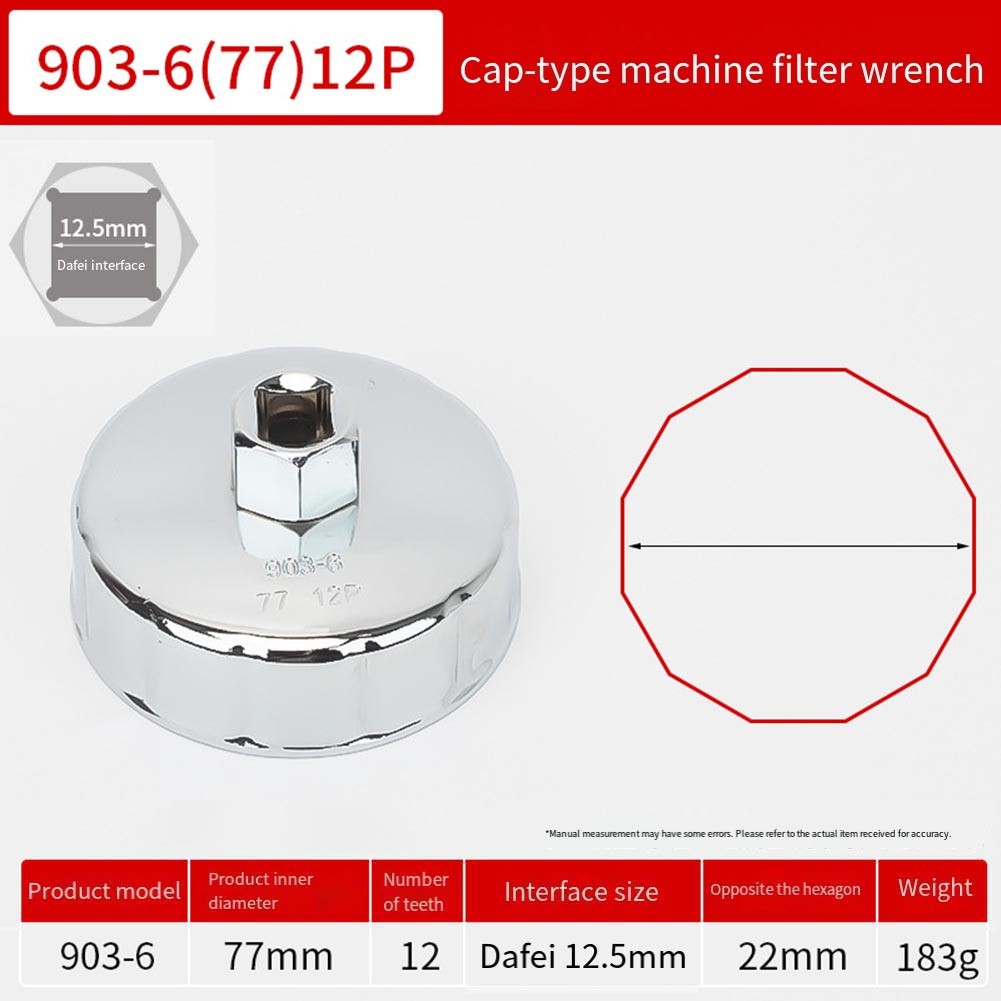 Wrench Auto Tool Oil Filter Remover Compatible with Most Vehicle Models