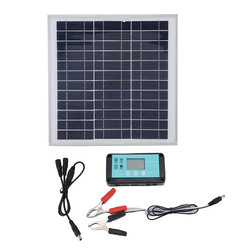 Travel-Friendly Outdoor Activities Dual-Panel Solar Multiple Output Ports