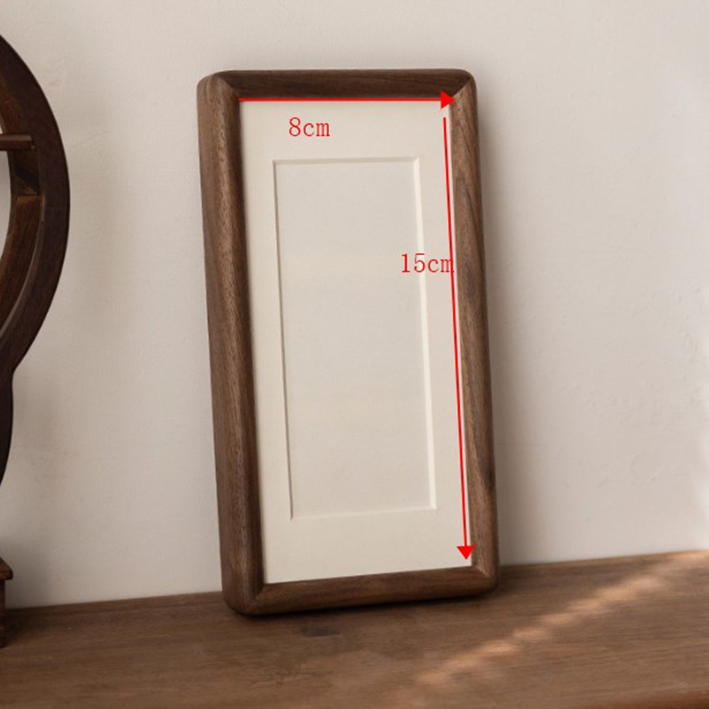 Solid Wood Photo Frame with Minimalist Design for 8 by 15 Centimeter Photos