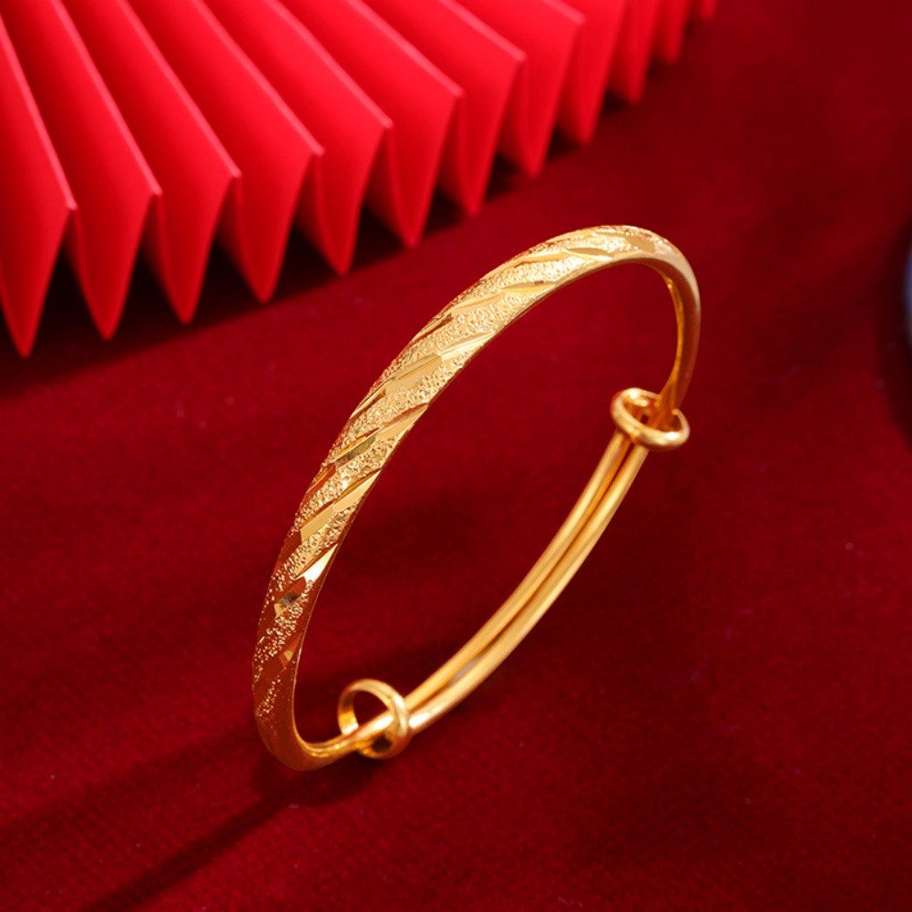 Vietnamese Sand Gold Bracelet Copper Alloy Four Leaf Clover Summer Jewelry