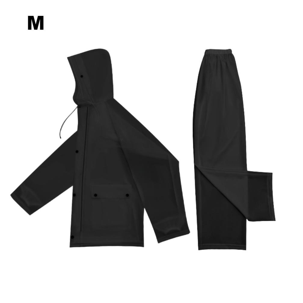 Waterproof PVC Rain Suit Set for Adults Jacket and Pants with Reflective Strips