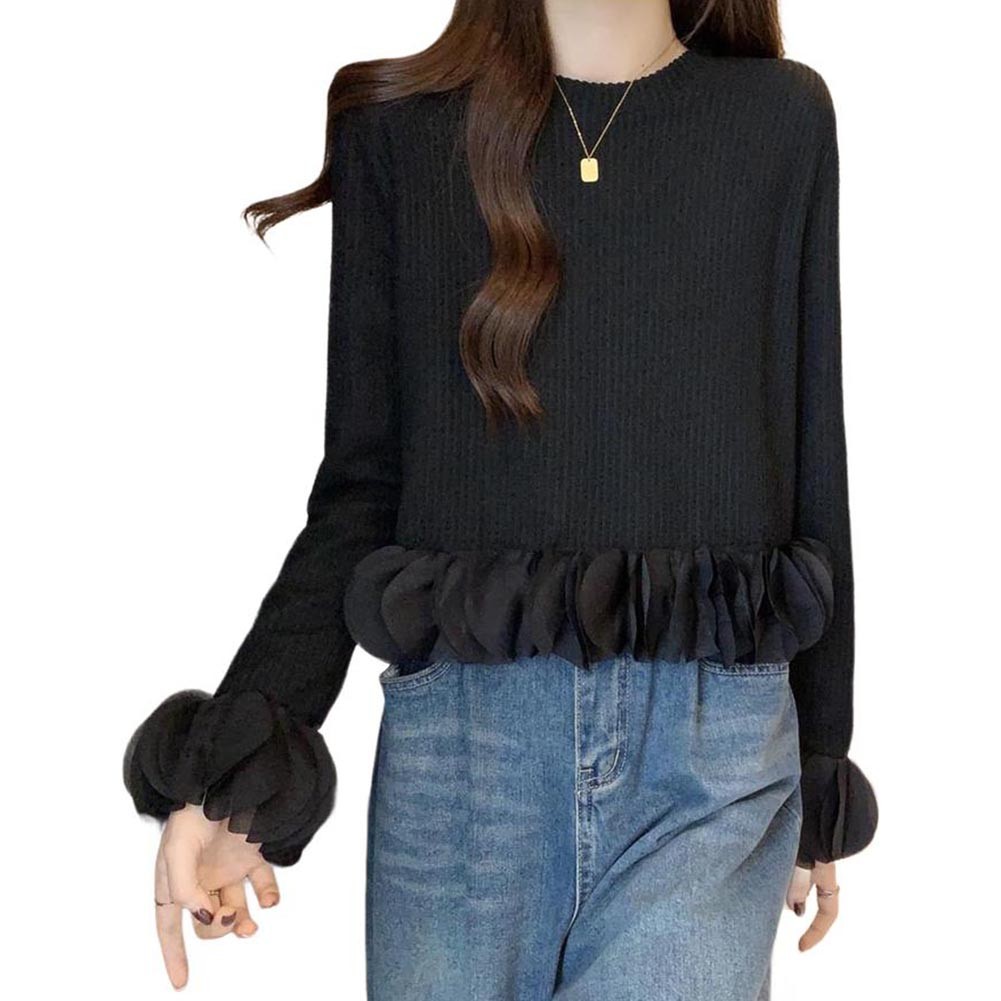Girlish Fashion Ruffles Knitted Pullovers Daily Wear Brand New Condition - Picture 14 of 23