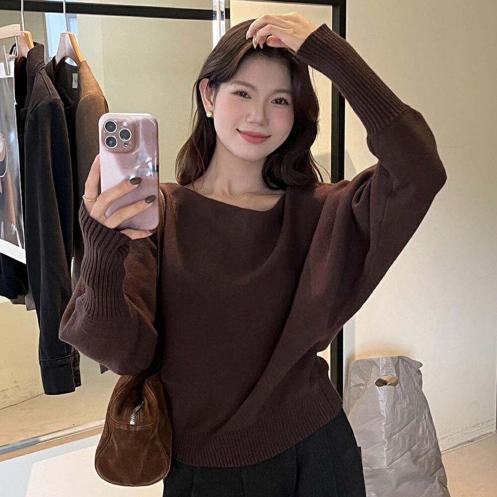For Daily Wear Knitted Cropped Sweater Comfortable Fit Fashionable Style - Picture 13 of 15