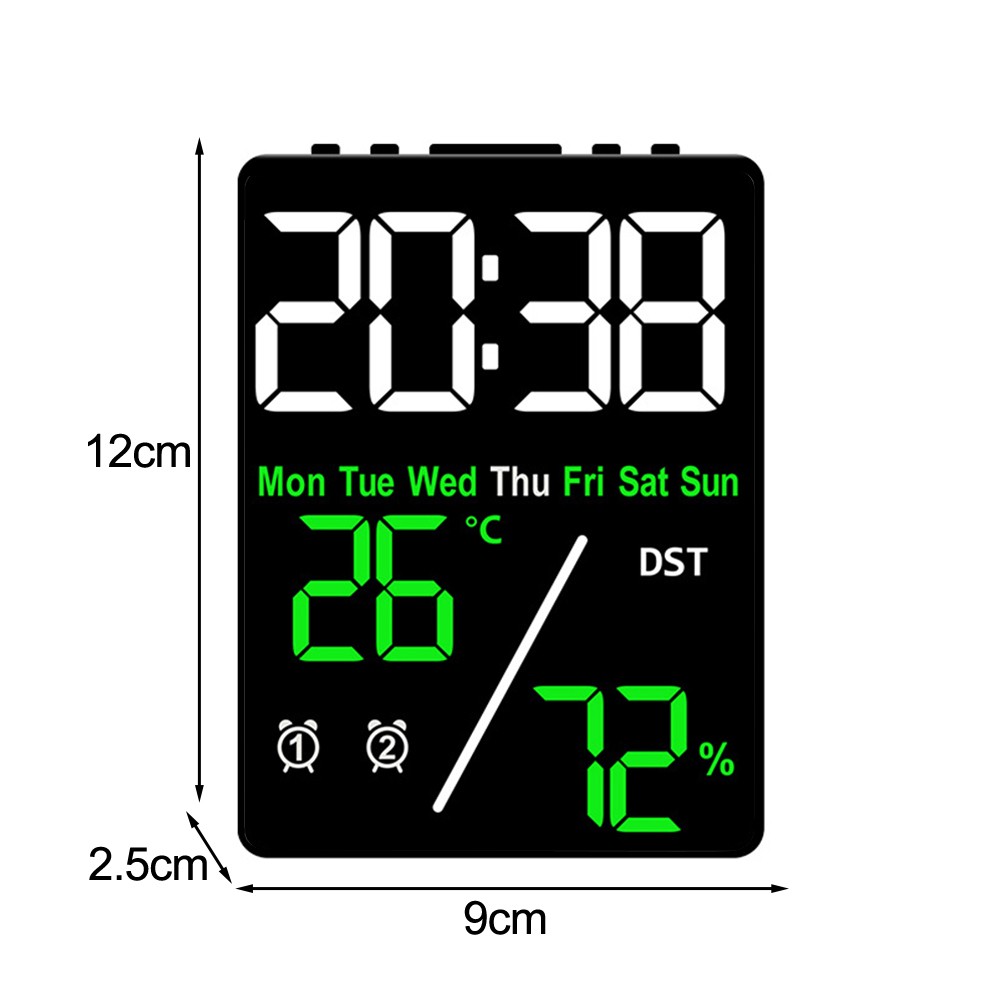 Multifunction Electronic Clock with Temperature and Humidity for Bedroom Office