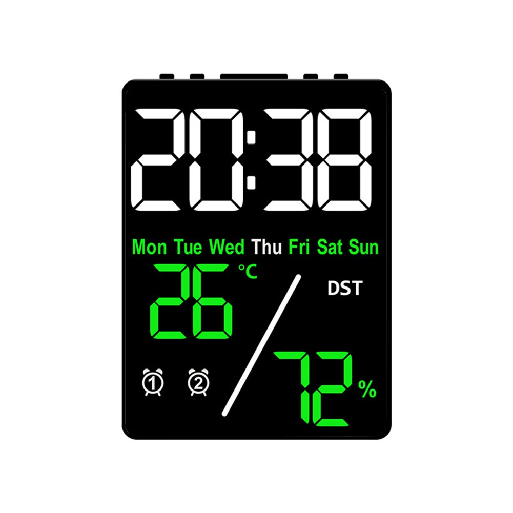 Multifunction Electronic Clock with Temperature and Humidity for Bedroom Office