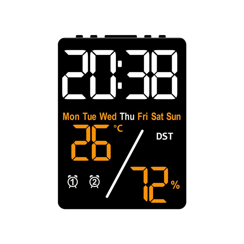 Multifunction Electronic Clock with Temperature and Humidity for Bedroom Office