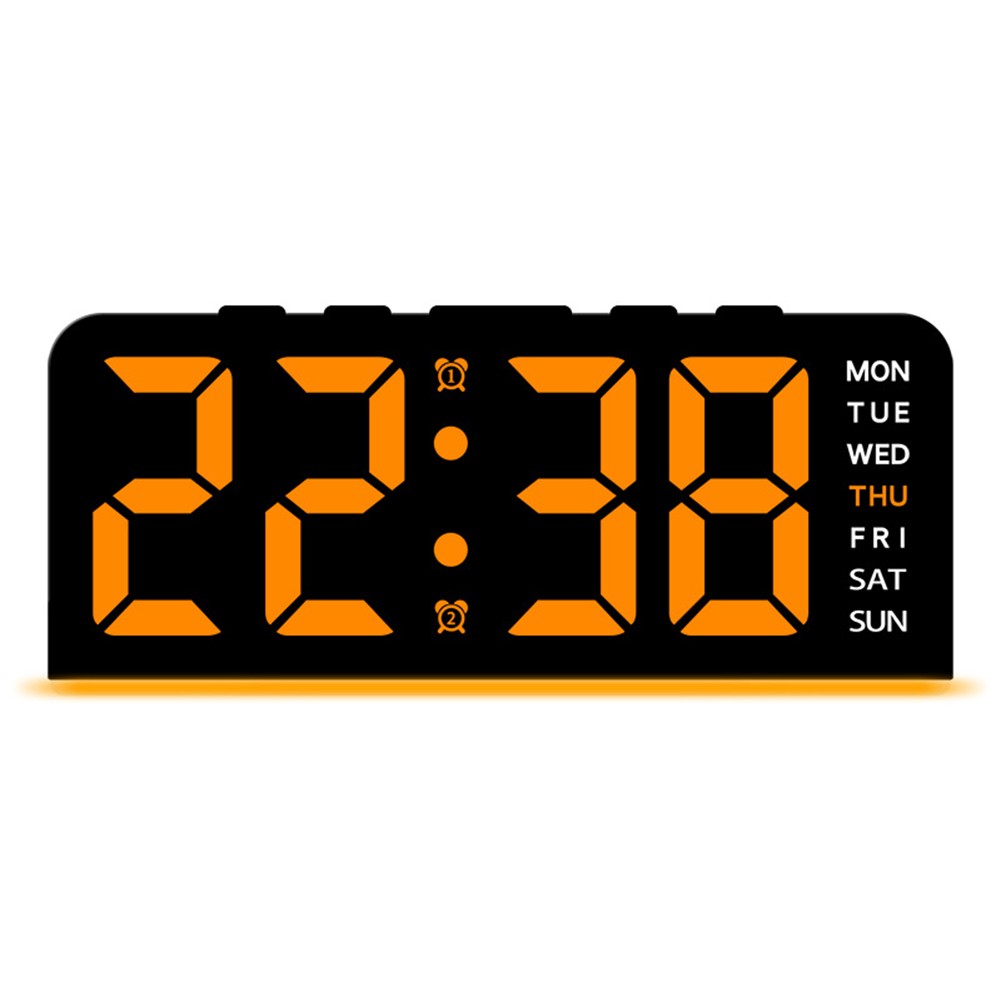 LED Digital Alarm Clock with Date Snooze and Adjustable Soft Ambient Light