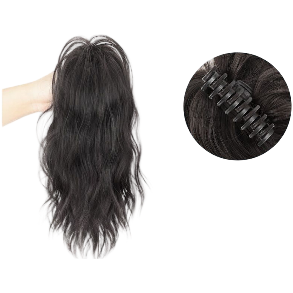 35cm Waterfall Wavy Ponytail Hair Extension Clip In for Natural Hair Volume
