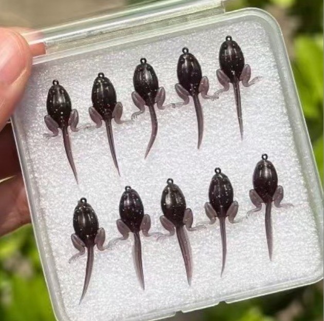 Soft Lure Tadpole Bait for Bass Fishing Topwater Floating with Realistic Design