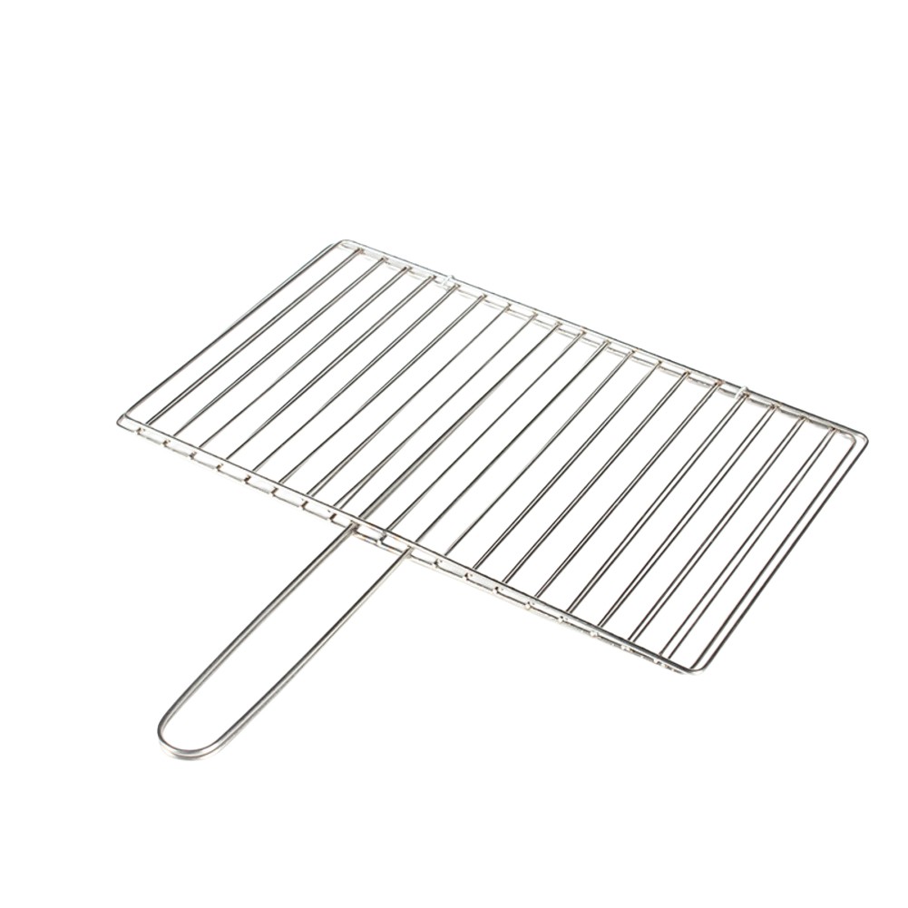 Stainless Steel BBQ Grill Basket with Locking Handle for Fish For Meat Cooking