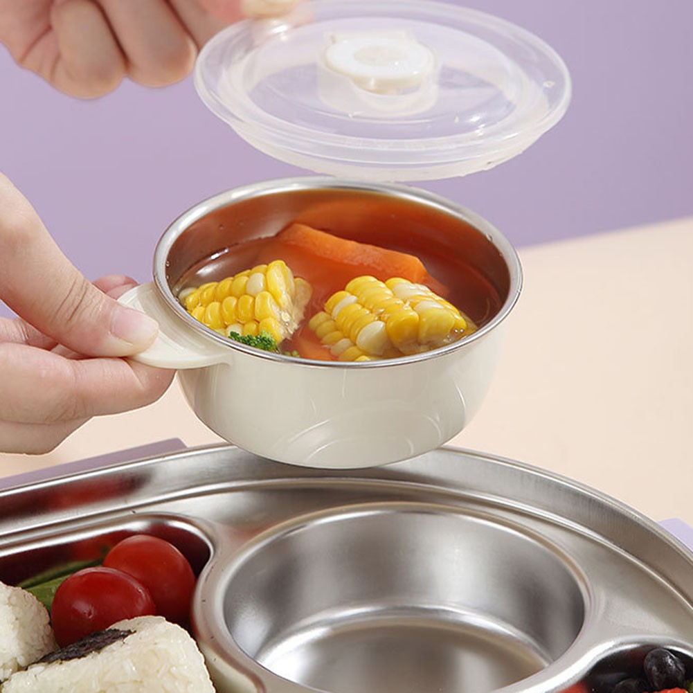 304 Stainless Steel Lunch Box Set for For kids with Soup Bowl and Chopsticks - Picture 27 of 34
