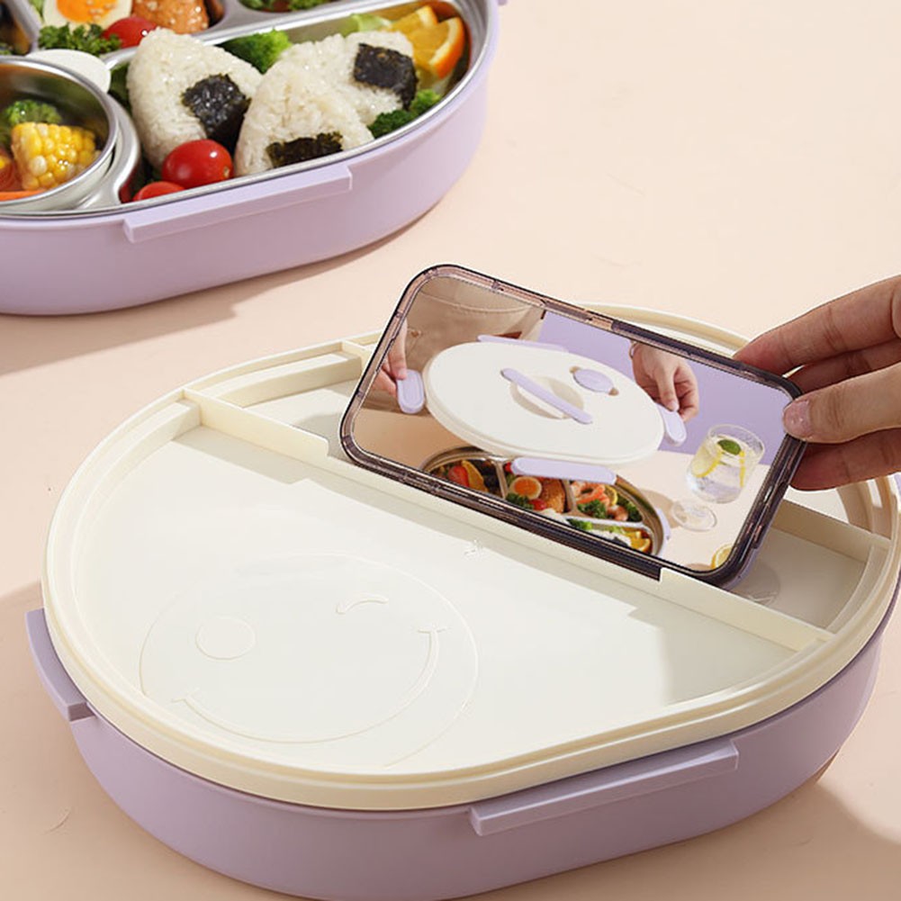 304 Stainless Steel Lunch Box Set for For kids with Soup Bowl and Chopsticks - Picture 25 of 34