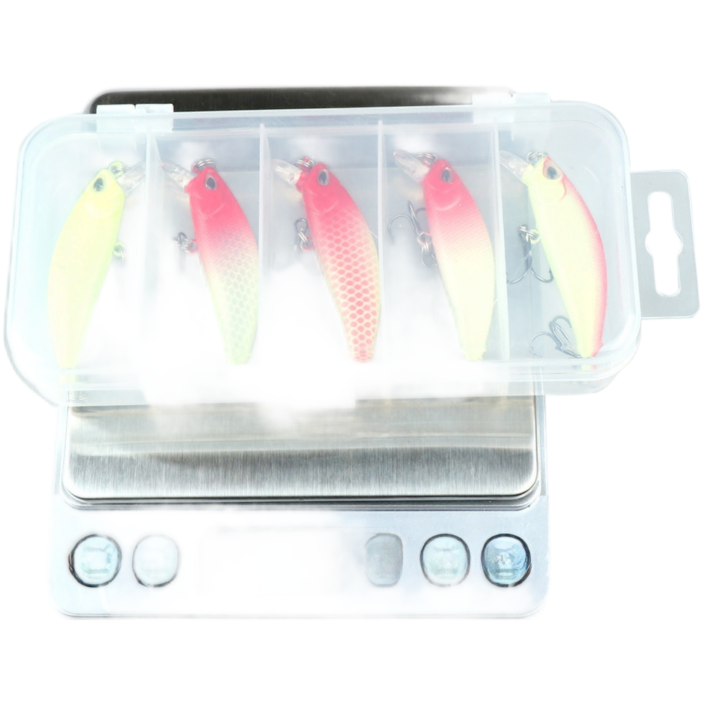 5PCS Glow Minnow Fishing Lure Set 5g 6 5g 8g Long Cast Bait for Bass and Perch