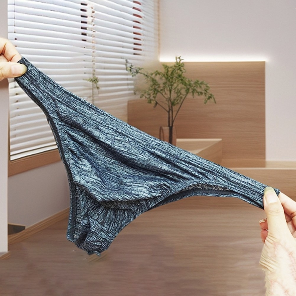 Low-rise Underwear Breathable Pouch Underpants Geometric Pattern Briefs - Picture 10 of 20