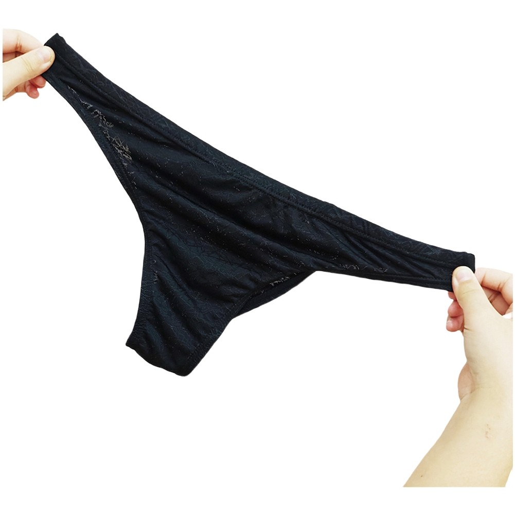 Low-rise Underwear Breathable Pouch Underpants Geometric Pattern Briefs - Picture 13 of 20