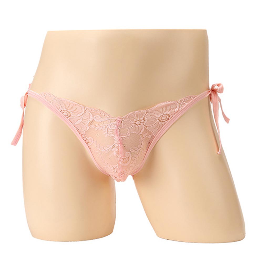 Men Sexy Lace Low Waist G-Strings Pouch Underpants T Panties Underwear Briefs - Picture 26 of 34