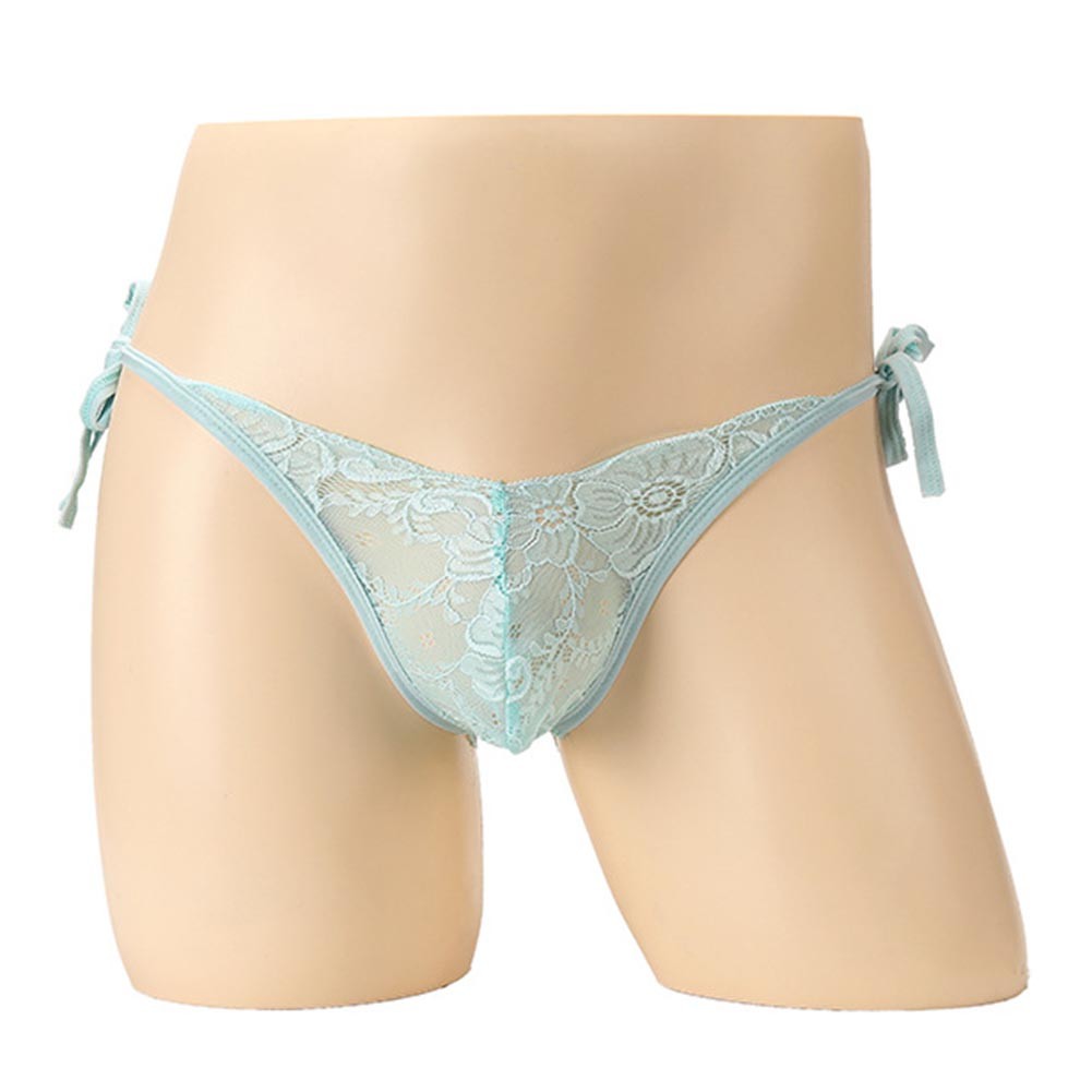 Men Sexy Lace Low Waist G-Strings Pouch Underpants T Panties Underwear Briefs - Picture 28 of 34