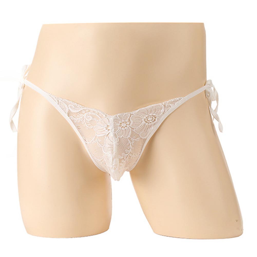 Men Sexy Lace Low Waist G-Strings Pouch Underpants T Panties Underwear Briefs - Picture 21 of 34