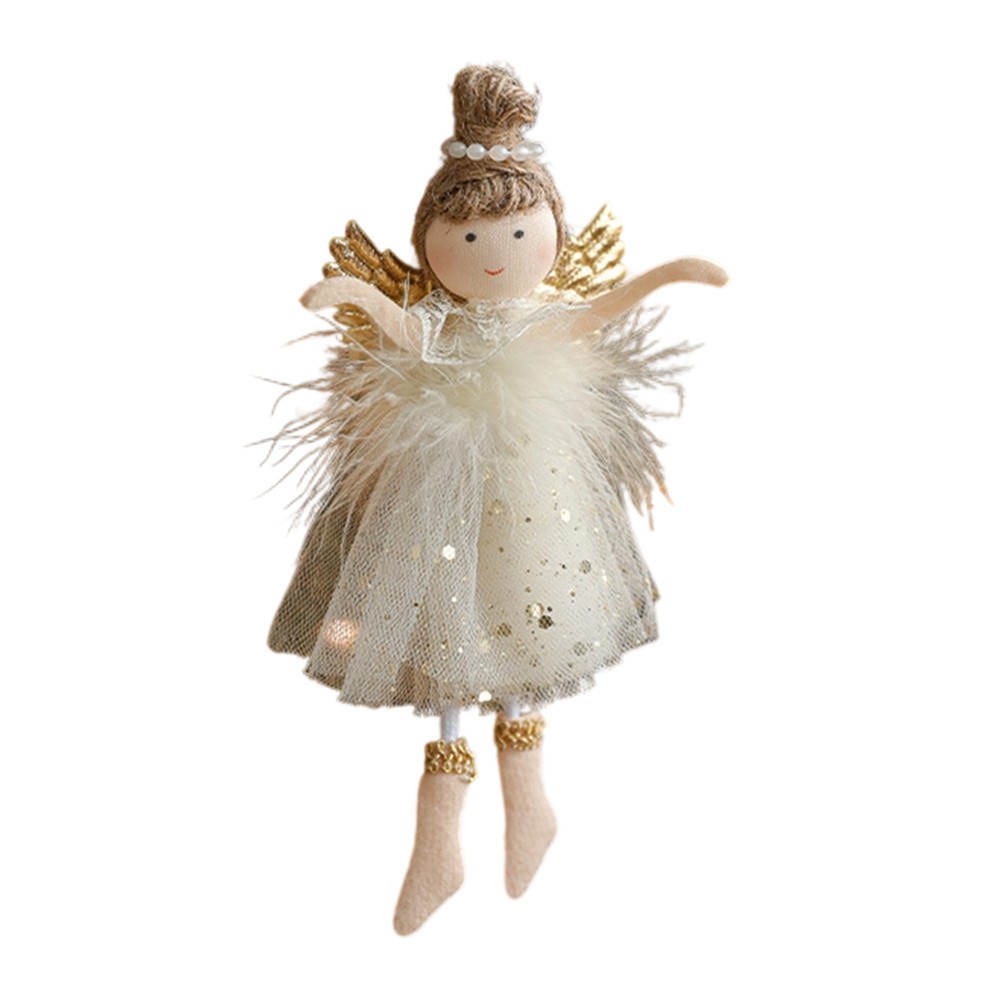 Colgante de Navidad para Árbol Lindo Muñeca Ángel y Niña Decoración de Tul - Imagen 18 de 20