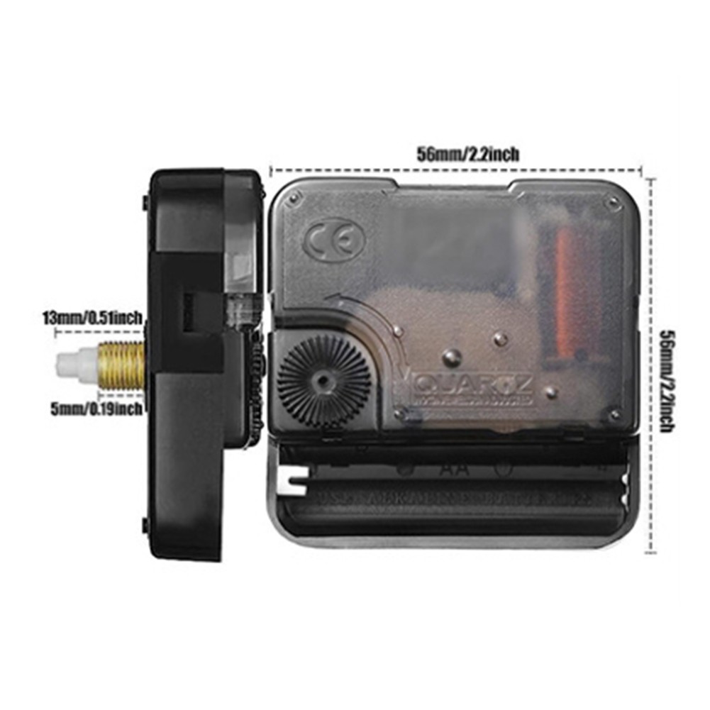 Silent Quartz Clock Movement Kit with 6 Metal Hands for Clock Projects