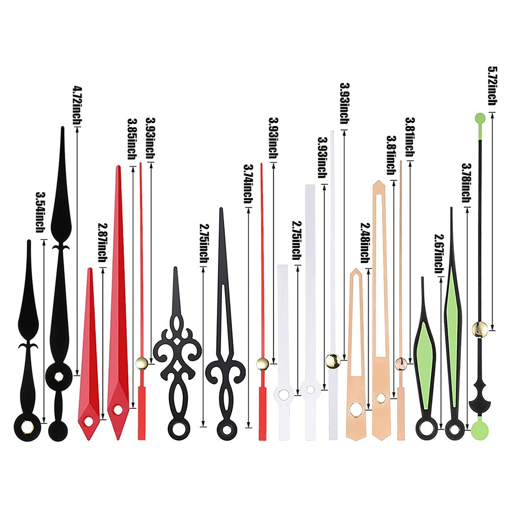 Silent Quartz Clock Movement Kit with 6 Metal Hands for Clock Projects