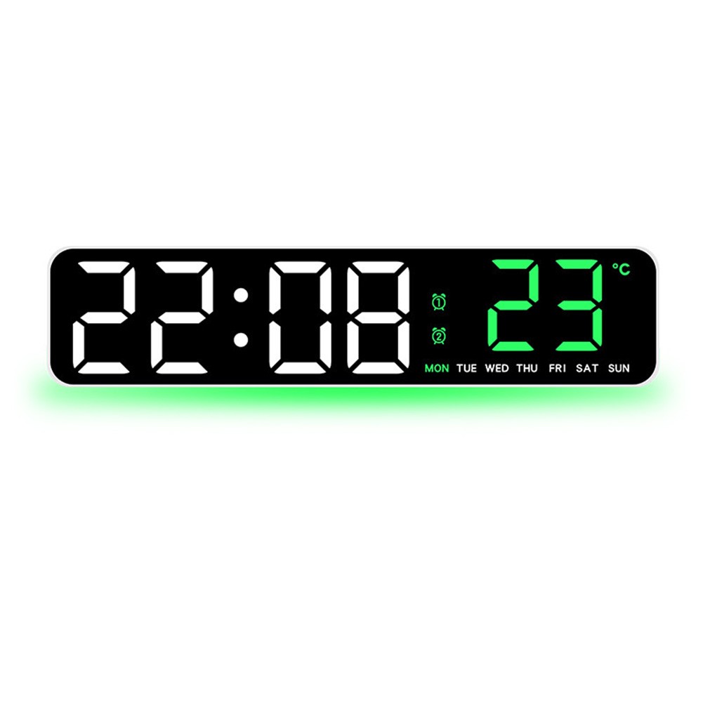 LED Digital Clock with Temperature Display Manual Brightness Adjustment Timer