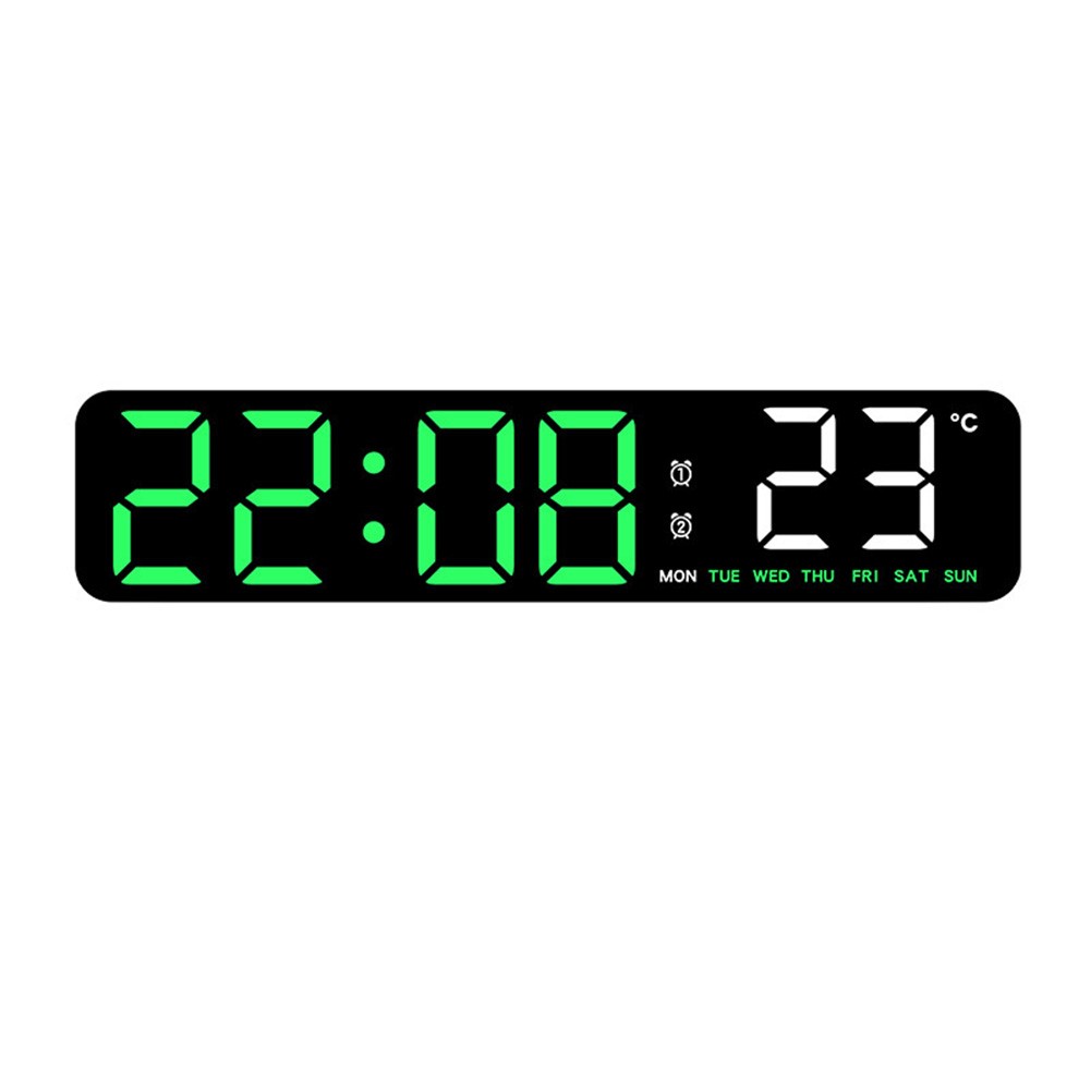 LED Digital Clock with Temperature Display Manual Brightness Adjustment Timer