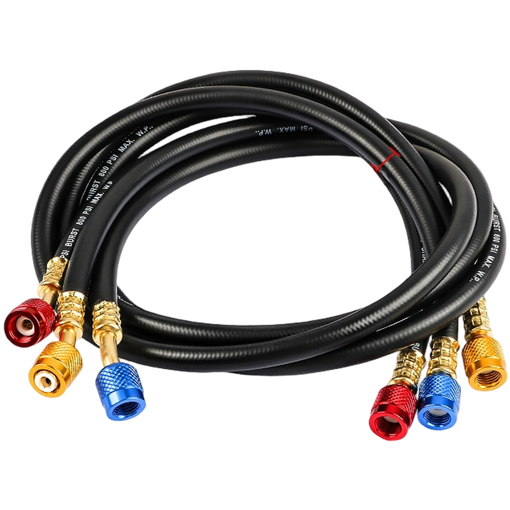 Car AC High Pressure Coolant Charging Hose Compatible with R22 R134a 1 5M 1M