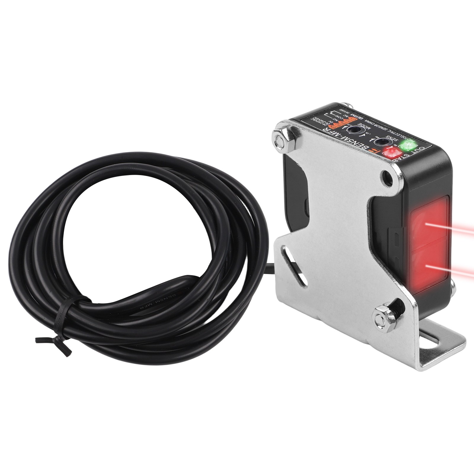 Photoelectric Beam Sensor 12-240VDC 24-240VAC Retroreflective Sensor Switch