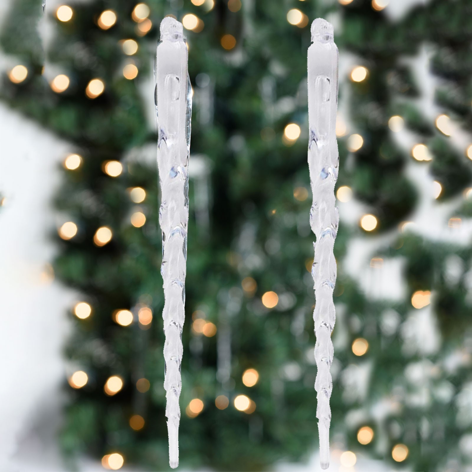 Decorazione Albero di Natale Ghiaccio Ornamenti Set di 12 Ciondoli Trasparenti con Cordoncino - Foto 52 di 73