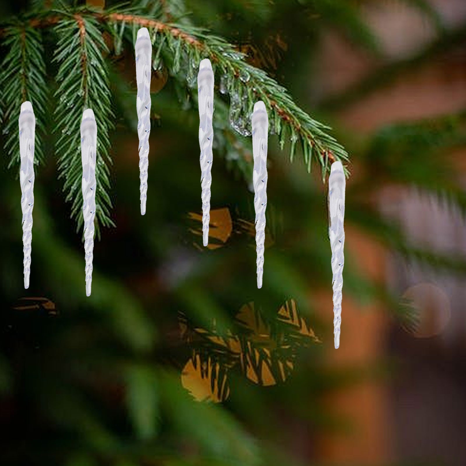 Decorazione Albero di Natale Ghiaccio Ornamenti Set di 12 Ciondoli Trasparenti con Cordoncino - Foto 54 di 73