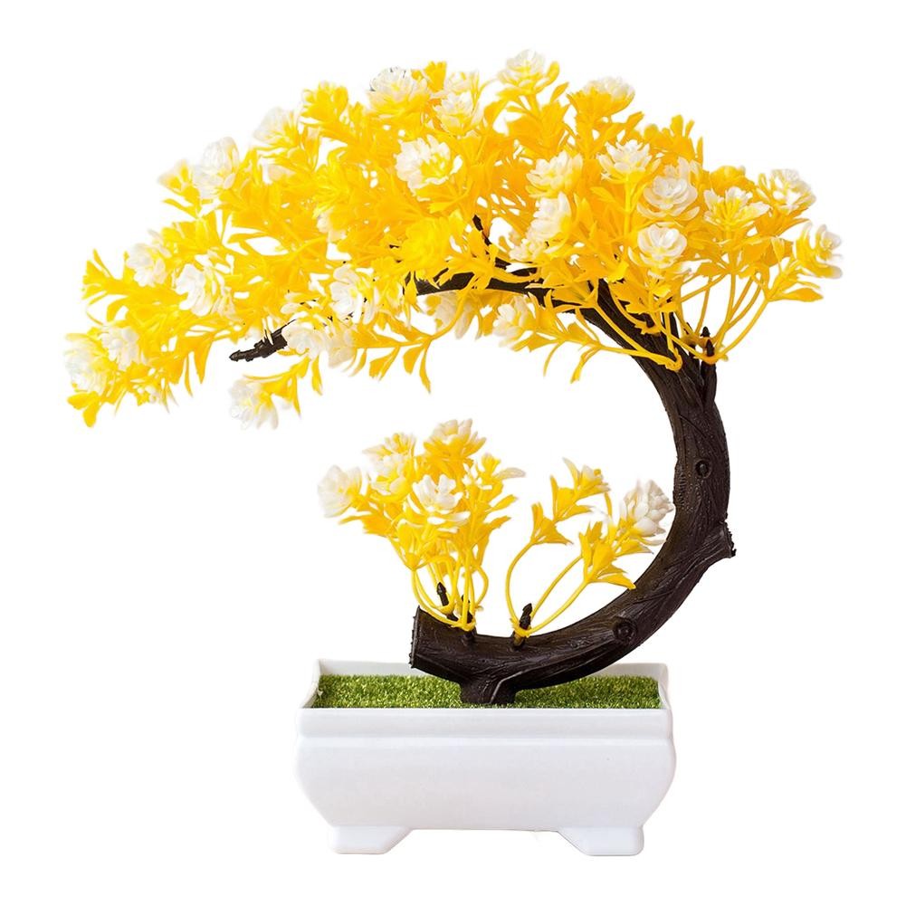 Artificial Green Plant Compact Size for Home Office Bathroom Desk Decor