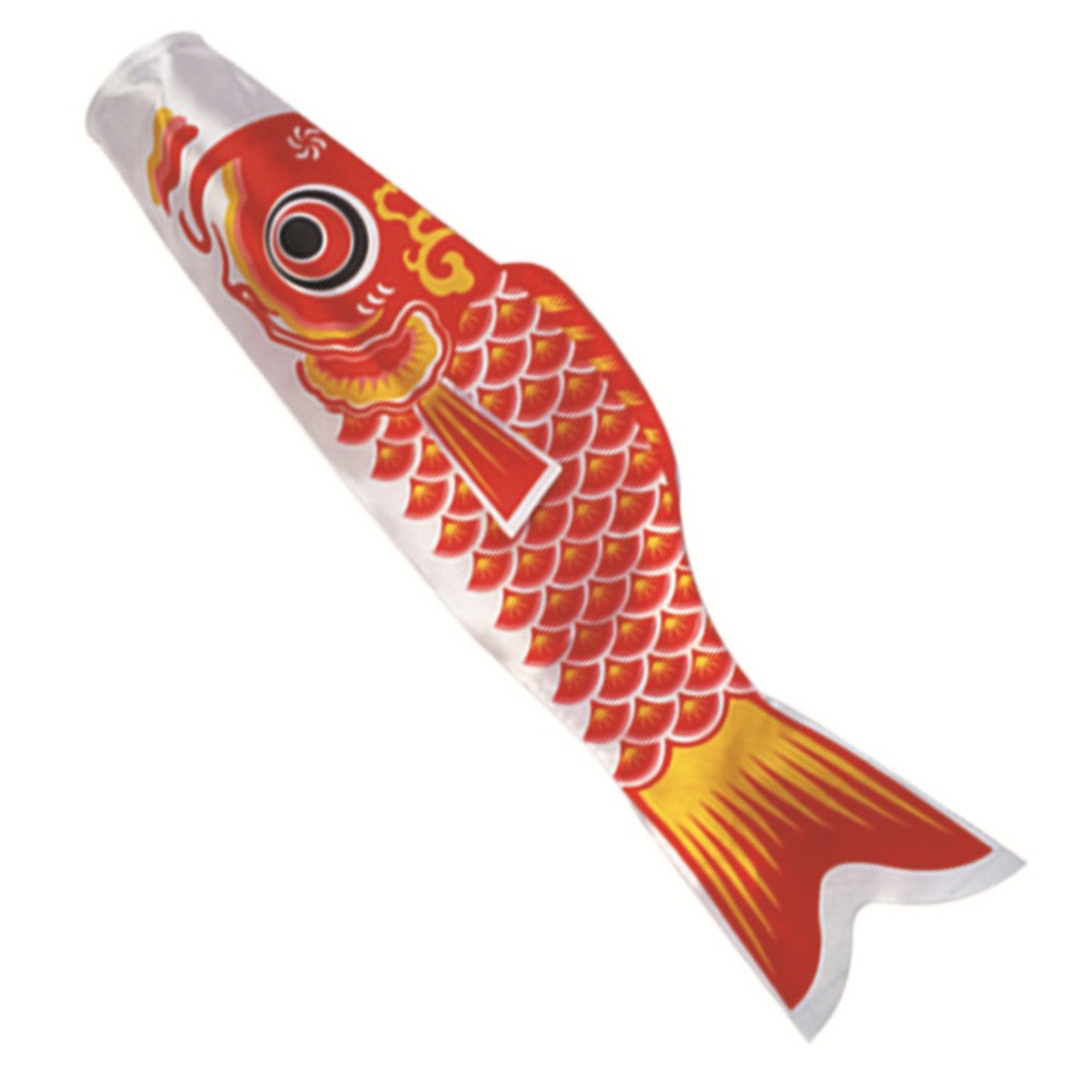 Japanese Carp Windsock Fish Flag Kite Satin 100cm Colorful Garden Ornament