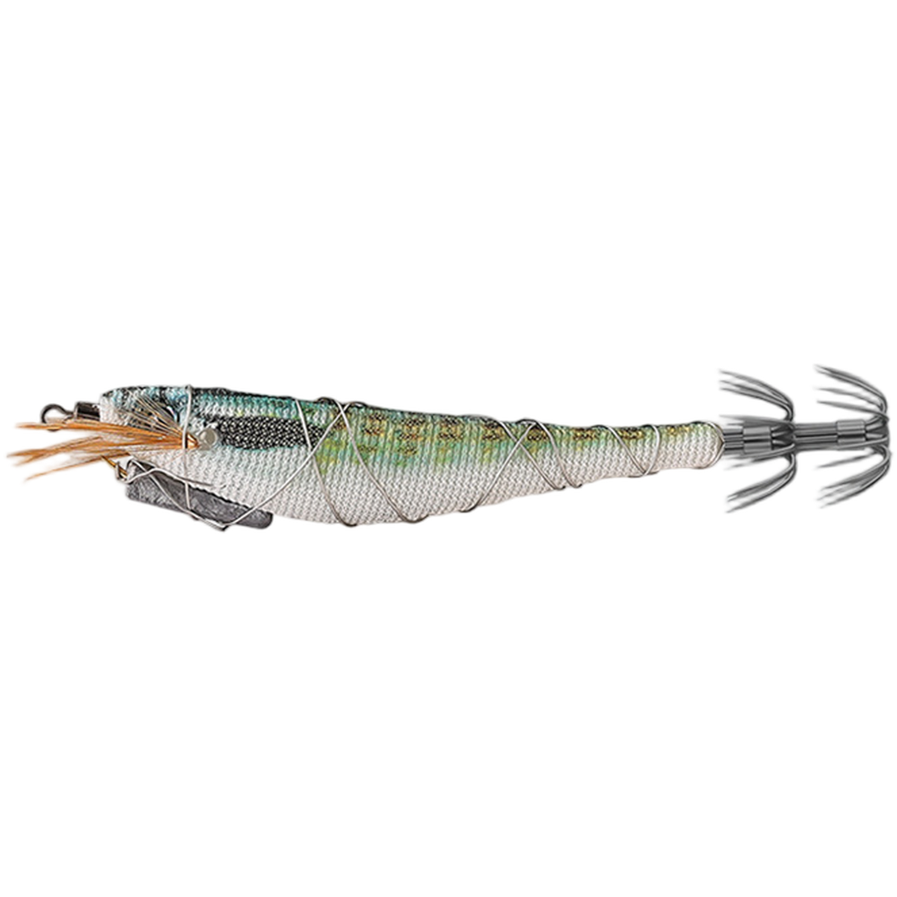 12cm Luminous Shrimp Fishing Lure with Strong Steel Wire and Squid Hook