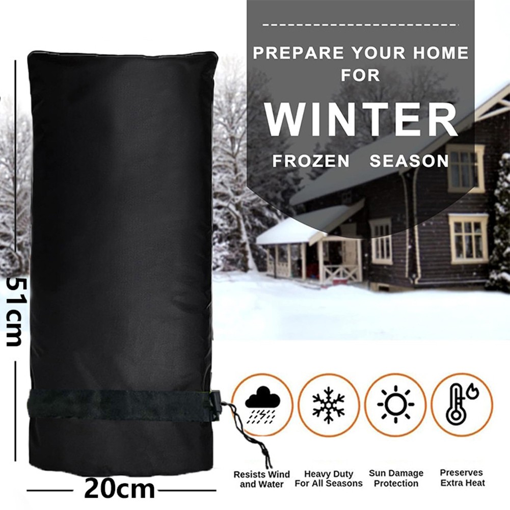 Outdoor Faucet Cover 20x51cm Waterproof Thick Layer Freeze Protection for Yard