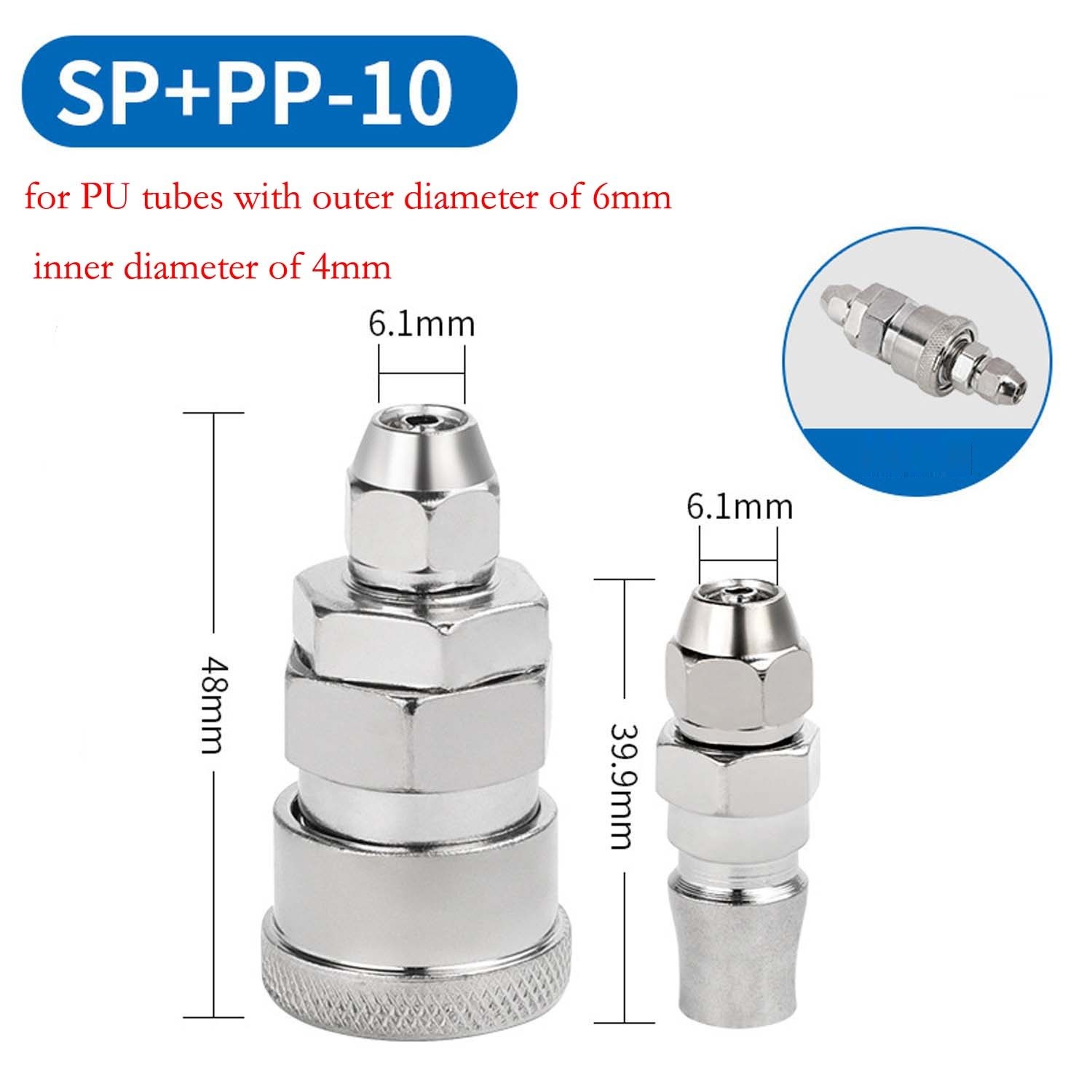 Air Line Fitting Air Tool Connector Mechanical Applications Easy Installation