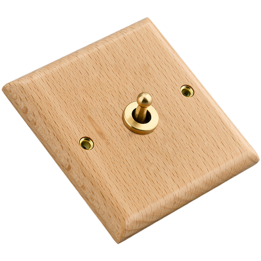 Beech Wood Switch Easy Installation Feature Non-Conductive Safety Design