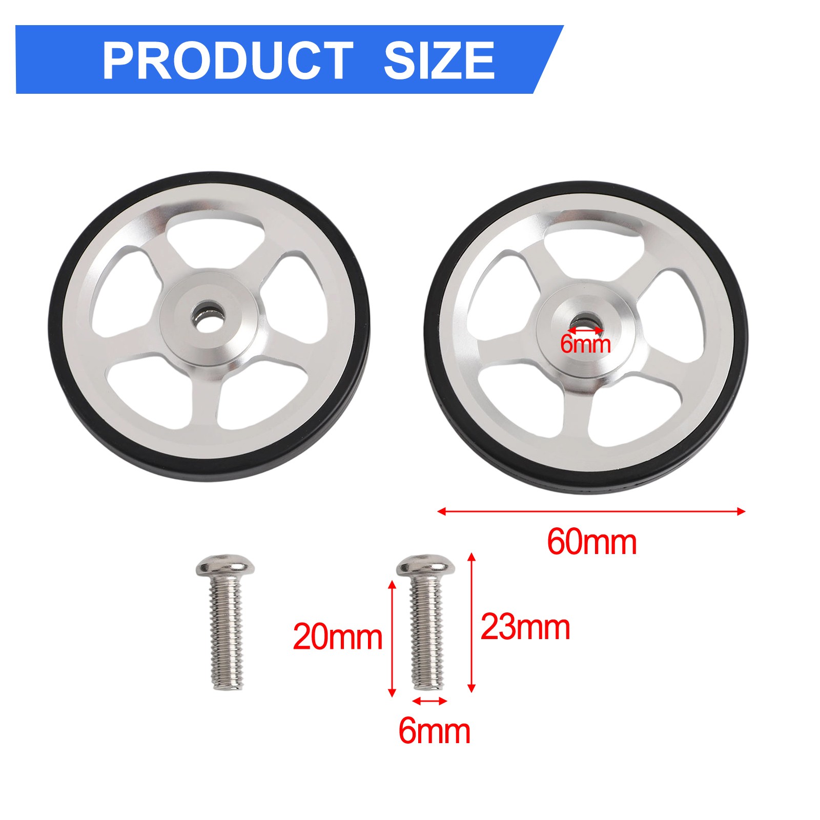 Ruote di ricambio bici pieghevoli 60 mm per Brompton e per 3Sixty con viti - Foto 40 di 55