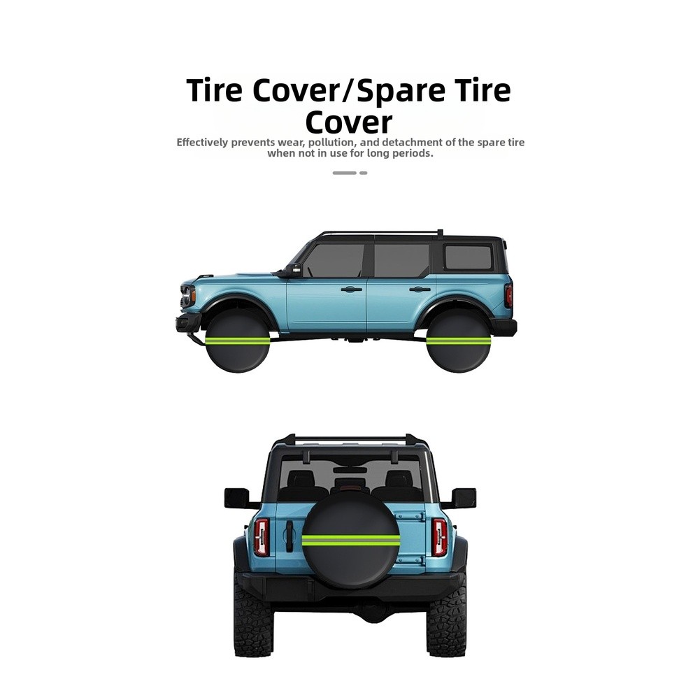 Car Tire Cover Waterproof with Reflective Safety Strips for RV and Truck Use - Picture 23 of 34