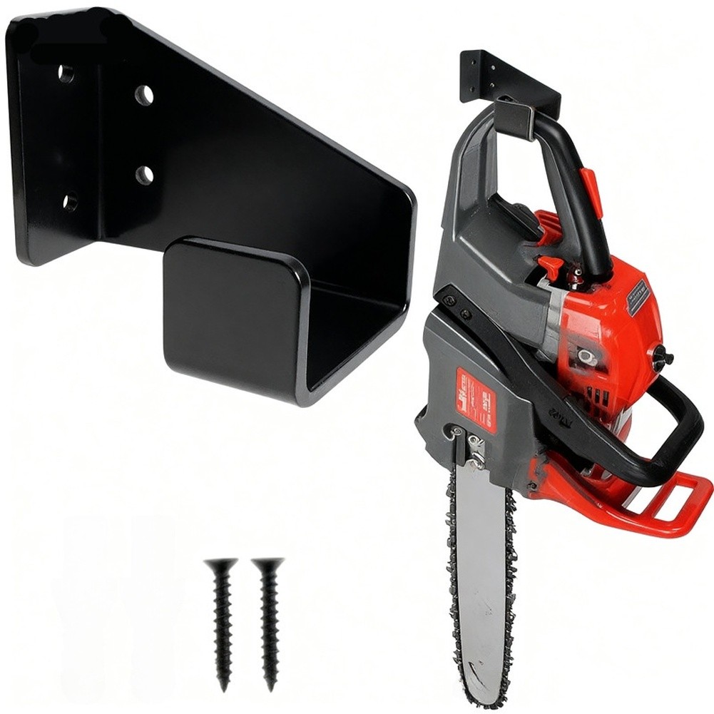 Heavy Duty Wall Mount Chainsaw Rack Storage Organizer for Garden Tools