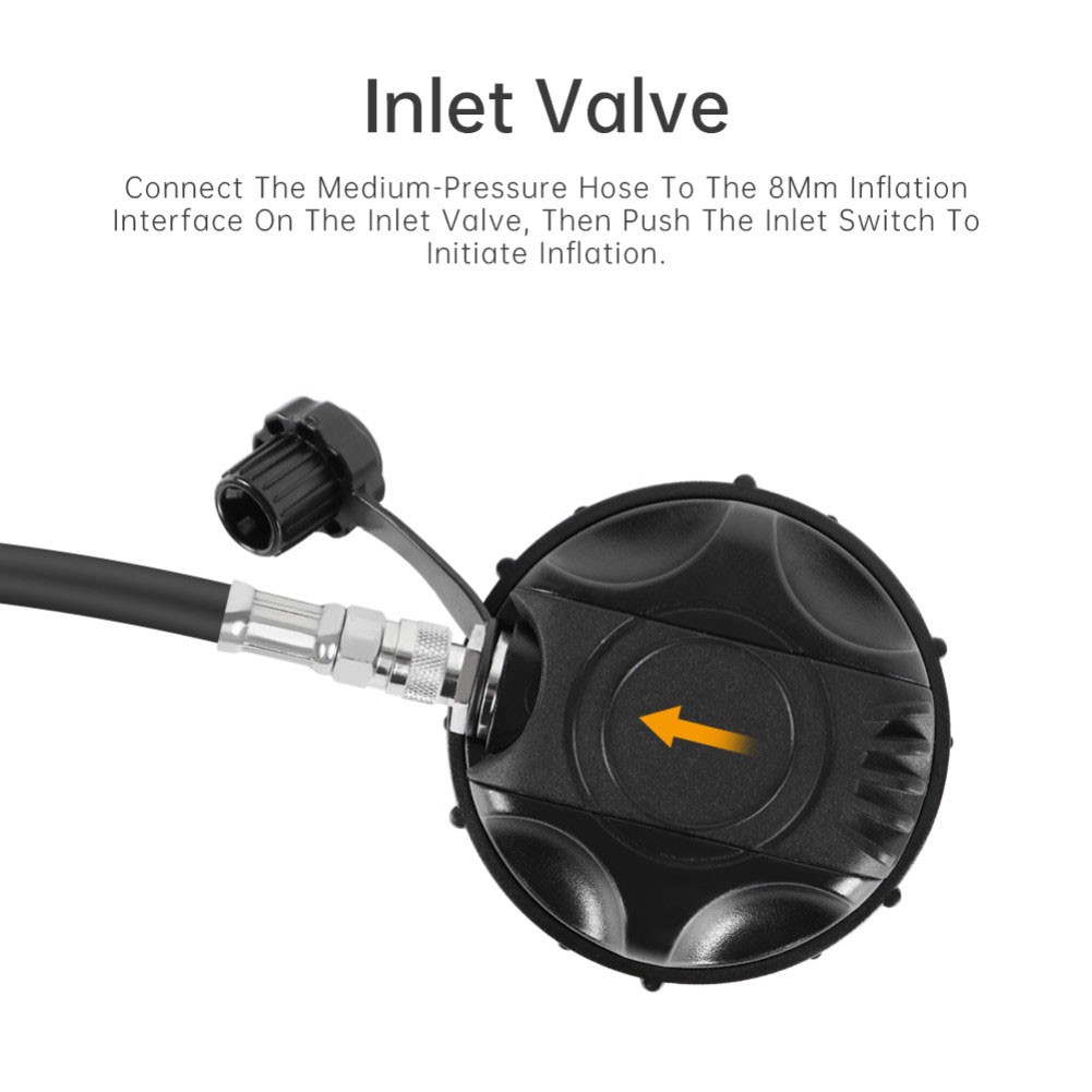 Válvula de escape de admisión de traje seco de buceo repuesto de plástico inflado rápido - Imagen 21 de 24