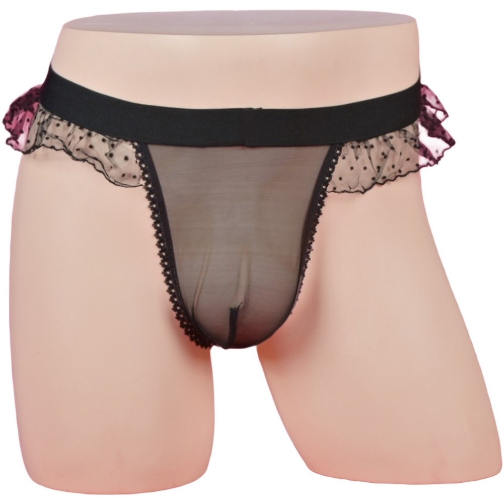 M?nner Sexy niedrige Taille Unterw?sche Netz Spitze Tangas Sissy Slips G Strin