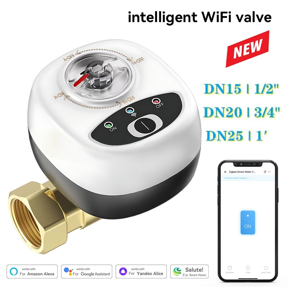 Wireless WiFi Water Valve Automatic Shut Off for Remote Control For ALEXA Use