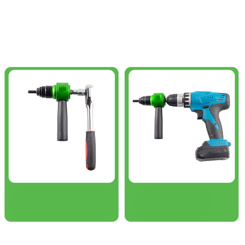 Electric Rivet Tool Adapter Kit for Effective Riveting with Drill or Ratchet