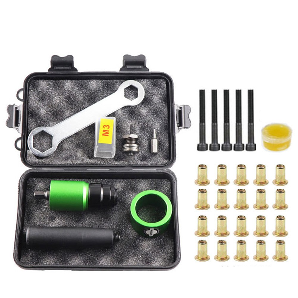 Electric Rivet Tool Adapter Kit for Effective Riveting with Drill or Ratchet