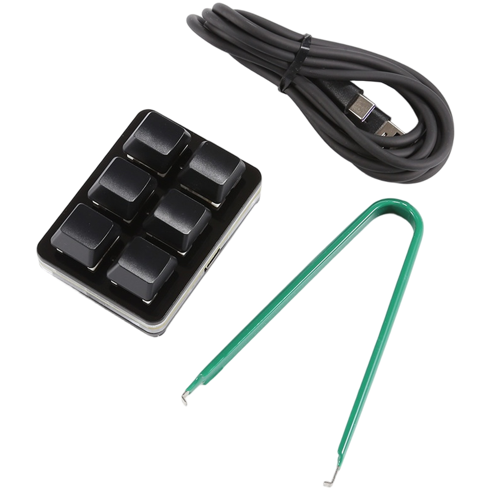 Mechanical 6 Key Numeric Keypad USB Wired Programmable Shortcut Keys RGB