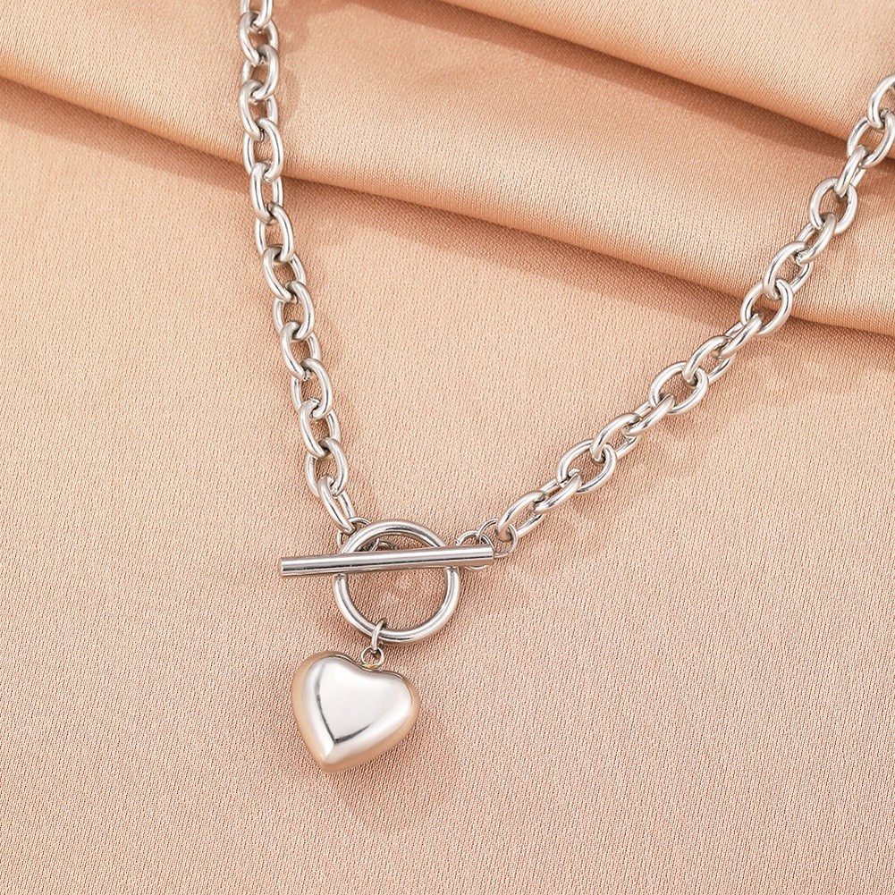 Stilvolles Schmuckset Herz Halskette Ohrringe Armband Edelstahl für Damen - Picture 17 of 17
