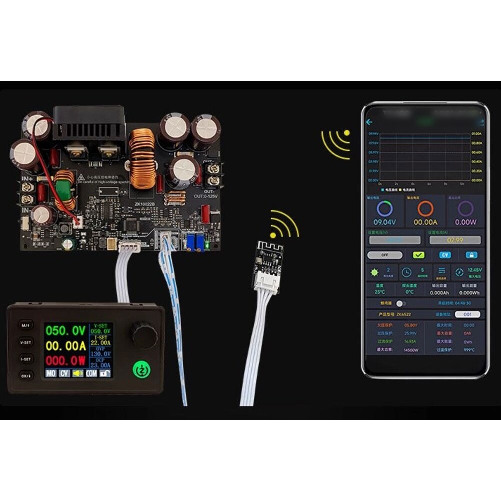 10022C DC Step Down Power Supply with Color Screen and Enhanced Performance