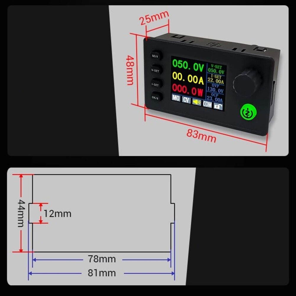 10022C DC Step Down Power Supply with Color Screen and Enhanced Performance
