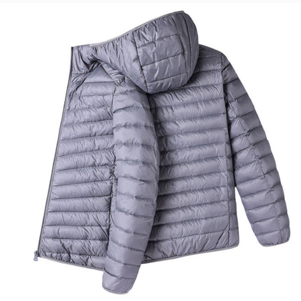 Men Long Sleeve Outdoor Lightweight Down Cotton Short Jacket Warm Coat - Picture 20 of 26
